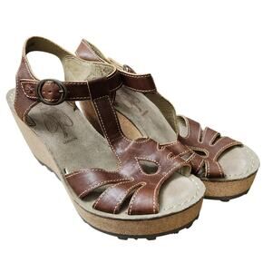 Fly London Brown Leather Sandals Size 40/9.